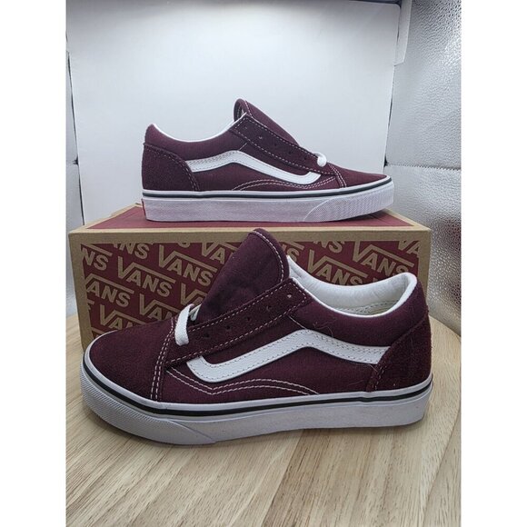 Vans Old Skool kids size 3 Sneakers Shoes Port Royale/ True White Suede/ Canvas - Picture 1 of 6